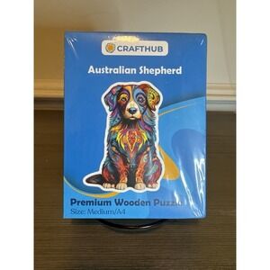 Australian Shepherd Premium Wooden Puzzle - New & Factory Sealed